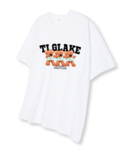 TI.GLAKE(ティーグレイク)の「スウェッグベア 半袖Tシャツ ホワイト(Tシャツ/カットソー・レディース・その他・LARGE/X-LARGE/XX-LARGE)」の1枚目の写真