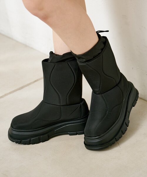 Kastane（カスタネ）の「ナイロンスノーブーツ（ブーツ・レディース・ブラック/カーキ・36/37/38）」の3枚目の写真