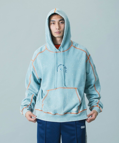 SILAS(サイラス)の「【UK COLLECTION】CIRCLE LOGO SWEAT HOODIE(パーカー・メンズ・オフホワイト/ブラック/ライトブルー・S/M/L)」の3枚目の写真