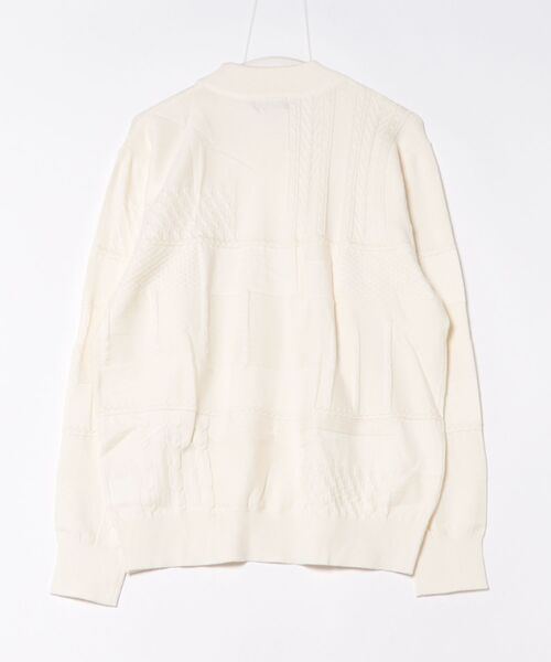 TAKA-Q(タカキュー)の「【ストレッチ ウォッシャブル】タカキュー パッチワーク柄 モックネック ニット セーター(ニット/セーター・メンズ・ブラック/アイボリー・MEDIUM/LARGE/X-LARGE)」の3枚目の写真