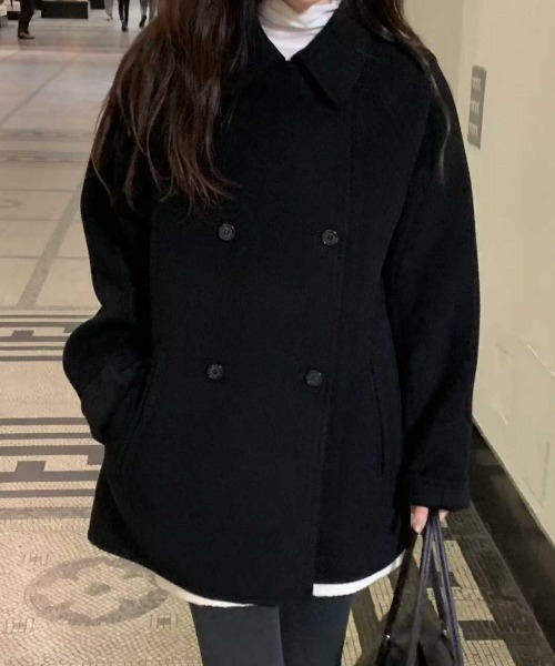 GIVENCHY ブラック ダブルブレスト ピーコート GIVENCHY（ピーコート）のフリマアイテム一覧