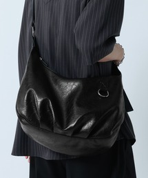 RAGEBLUE（レイジブルー）の「2Way Synthetic Leather Round Shoulder hand bag  タックラウンドショルダーハンドバッグ（ショルダーバッグ）」