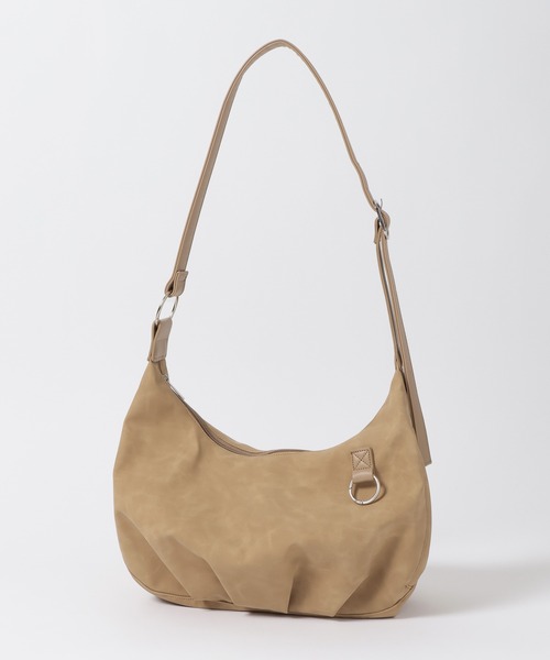 RAGEBLUE（レイジブルー）の「2Way Synthetic Leather Round Shoulder hand bag /タックラウンドショルダーハンドバッグ（ショルダーバッグ・メンズ・ブラック系その他/ブラウン系その他/ブラック系その他2/ベージュ・FREE）」の6枚目の写真