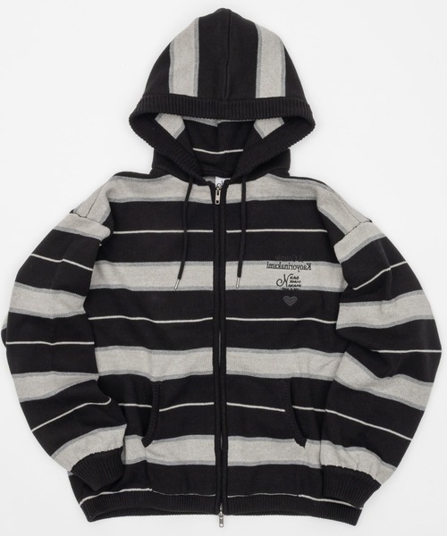 connie knit zip hoodie / コニーニットジップフーディー（パーカー