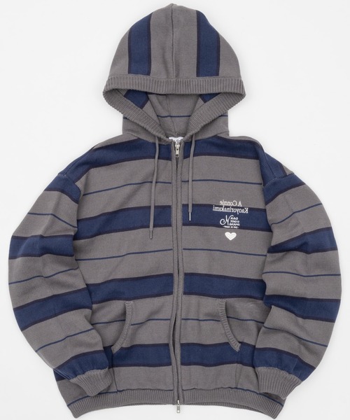 connie knit zip hoodie / コニーニットジップフーディー（パーカー