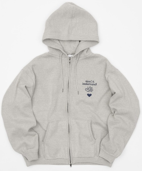 NKNIT ZIP hooded sweatshirt 厚手 ジップ パーカー connie knit zip hoodie / コニーニットジップフーディー（パーカー