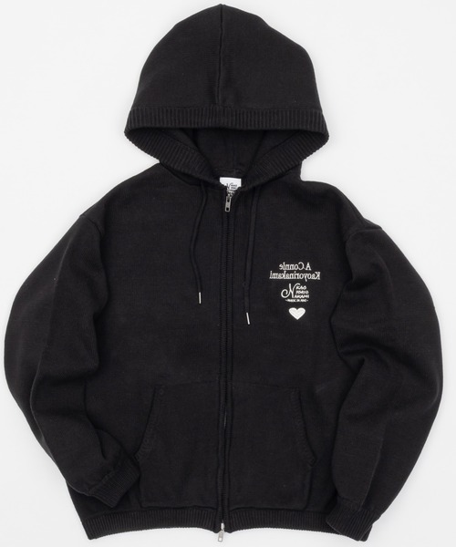 connie knit zip hoodie / コニーニットジップフーディー（パーカー