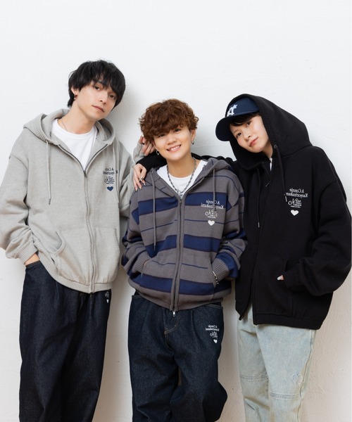 connie knit zip hoodie / コニーニットジップフーディー（パーカー 