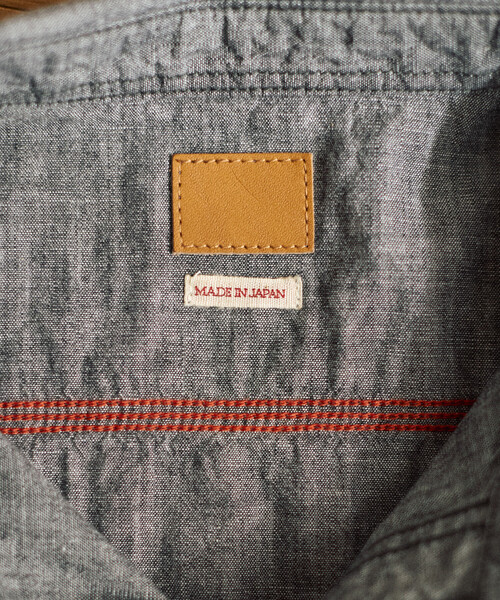 FREAK'S STORE(フリークスストア)の「【日本製】JAPAN CHAMBRAY SHT LS/ジャパン シャンブレー ロングスリーブシャツ(シャツ/ブラウス・メンズ・ブラック/ブルー・SMALL/MEDIUM/LARGE)」の6枚目の写真