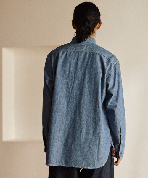 FREAK'S STORE(フリークスストア)の「【日本製】JAPAN CHAMBRAY SHT LS/ジャパン シャンブレー ロングスリーブシャツ(シャツ/ブラウス・メンズ・ブラック/ブルー・SMALL/MEDIUM/LARGE)」の18枚目の写真