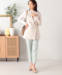 GALLORIA（ギャローリア）の「【セットアップで着られる】キレメクＷ前ジレ（ノーカラージャケット）」