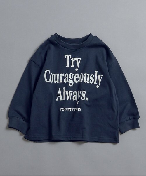 BREEZE（ブリーズ）の「【WEB限定】シンプルロゴTシャツ（Tシャツ/カットソー・キッズ・オフホワイト/ブルー/ラベンダー/ライム/ライトグレー/グリーン/オレンジ/ネイビー・160/150/140/130/120/110/100/90）」の6枚目の写真