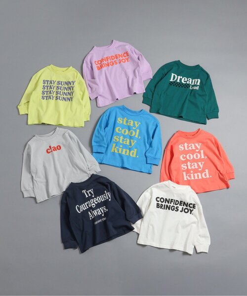 BREEZE（ブリーズ）の「【WEB限定】シンプルロゴTシャツ（Tシャツ/カットソー・キッズ・オフホワイト/ブルー/ラベンダー/ライム/ライトグレー/グリーン/オレンジ/ネイビー・160/150/140/130/120/110/100/90）」の12枚目の写真