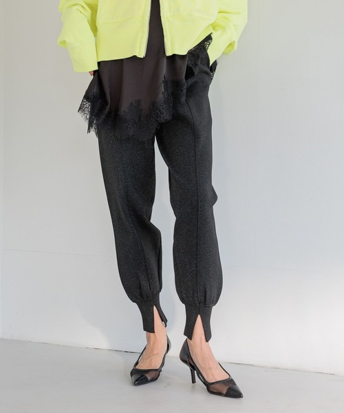 HEREIAM（ヘレイアム）の「【HEREIAM】グリッターニットJOG（その他パンツ・レディース・アイボリー/シルバーグレー/ブラック・MEDIUM/SMALL）」の14枚目の写真