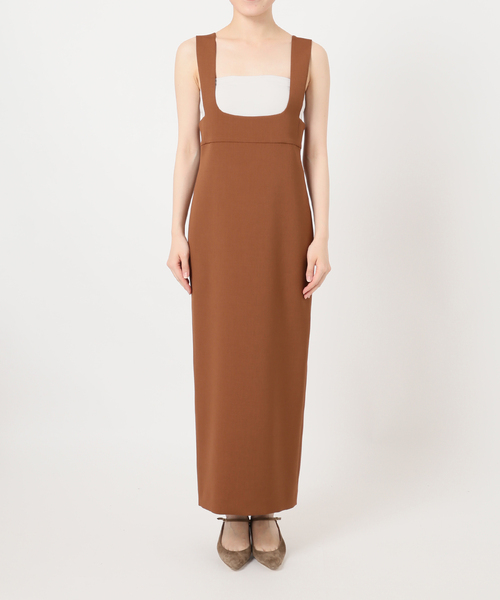 Noble（ノーブル）の「ラフィネダブルクロスソフトスクエアワンピース（ワンピース・レディース・ブラック/キャメル・40/38/36）」の9枚目の写真