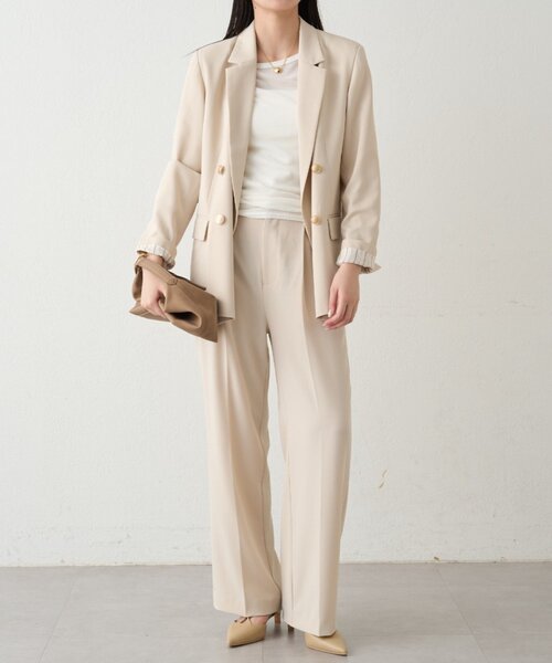 LOUNGEDRESS（ラウンジドレス）の「ラウンドシアーカットソー（Tシャツ/カットソー・レディース・グリーン/オフホワイト/ブラック・FREE）」の15枚目の写真