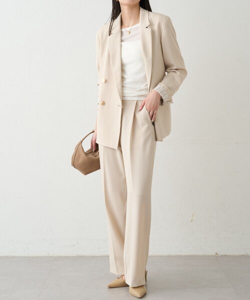 LOUNGEDRESS（ラウンジドレス）の「ラウンドシアーカットソー（Tシャツ/カットソー・レディース・グリーン/オフホワイト/ブラック・FREE）」の17枚目の写真