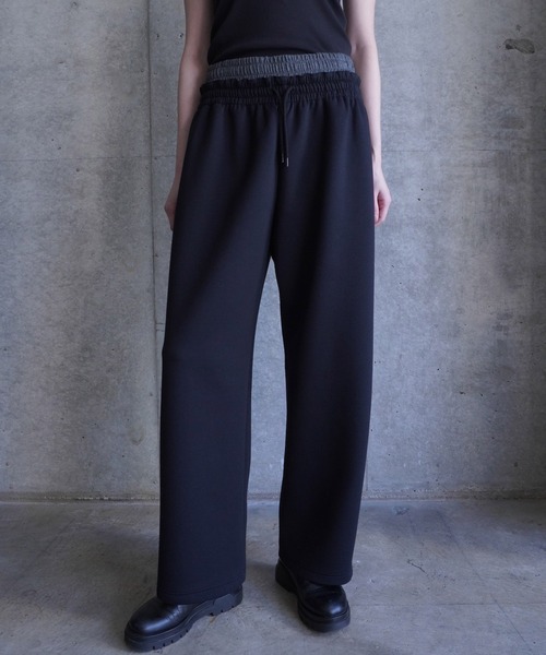 G.V.G.V.(ジーヴィージーヴィー)の「SWEAT 2WAY PANTS(スウェットパンツ・レディース・ブラック/ダークグレー・S/L)」の1枚目の写真