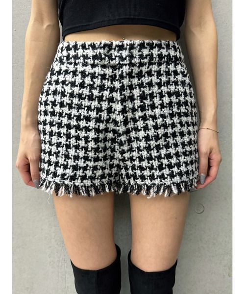 EGOIST（エゴイスト）の「ツイードショートパンツ（その他パンツ・レディース・ブラック・S/M）」の2枚目の写真