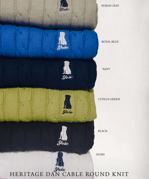 YALE（イェール）の「ヘリテージ ダン ケーブル 半袖 ラウンド ニット ロイヤルブルー（Tシャツ/カットソー・レディース・その他・S/M/L/XL）」の5枚目の写真