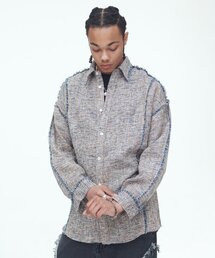 SSERPE（セルぺ）の「ピクニックマットタッセルシャツネイビー（シャツ/ブラウス）」