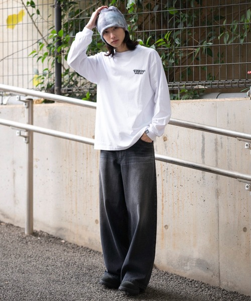 VISION STREET WEAR（ヴィジョンストリートウェア）の「∴WEGO/【26年春夏新作】別注VISIONゴーストスケーターグラフィックT(LS)（Tシャツ/カットソー・メンズ・ブラック/ホワイト・LARGE/MEDIUM）」の3枚目の写真