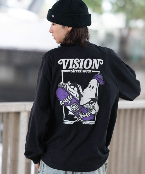 VISION STREET WEAR（ヴィジョンストリートウェア）の「∴WEGO/【26年春夏新作】別注VISIONゴーストスケーターグラフィックT(LS)（Tシャツ/カットソー・メンズ・ブラック/ホワイト・LARGE/MEDIUM）」の20枚目の写真