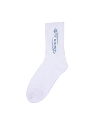 DOUBLE JD（ダブルジェイディー）の「アーチロゴクルーソックス（グレー）（ソックス/靴下）」