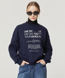 ONE DAY CHOICE TYPO SWEATSHIRT-NAVY