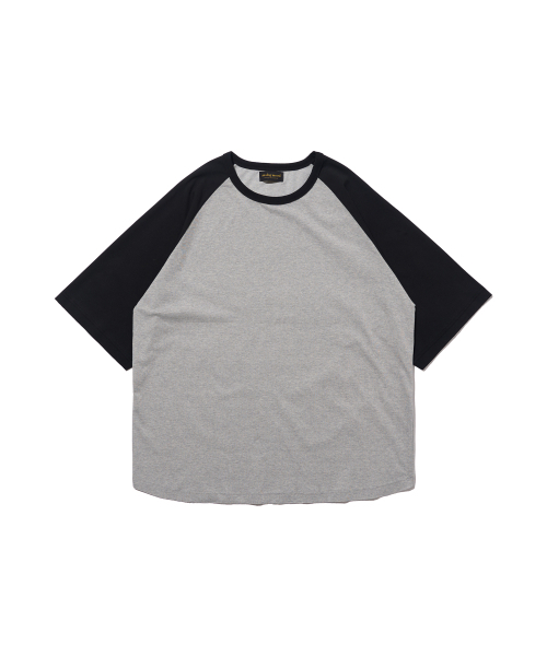 ANALOG MOOD(アナログムード)の「ナグラン配色半袖Tシャツ(グレー/ブラック)(Tシャツ/カットソー・レディース・その他・FREE)」の1枚目の写真