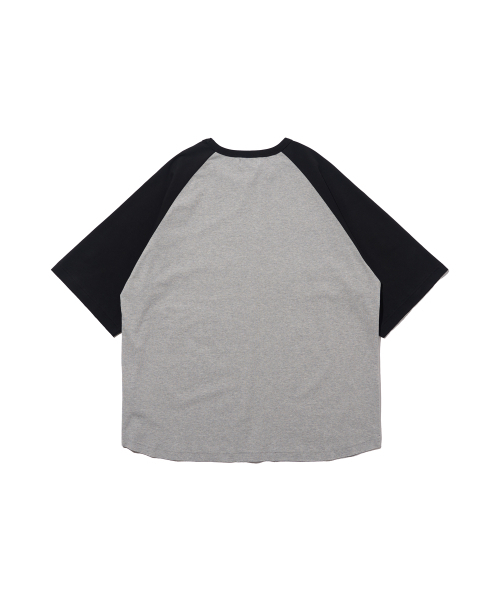 ANALOG MOOD(アナログムード)の「ナグラン配色半袖Tシャツ(グレー/ブラック)(Tシャツ/カットソー・レディース・その他・FREE)」の2枚目の写真