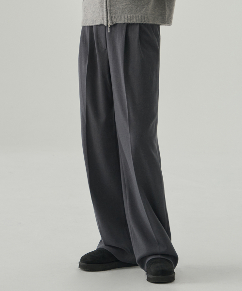 DRAWFIT WOMEN（ドローフィットウーマン）の「トスティ 起毛 ツーピンタック ワイドスラックス [L.BEIGE]（スラックス・レディース・その他・S/M/L）」の7枚目の写真