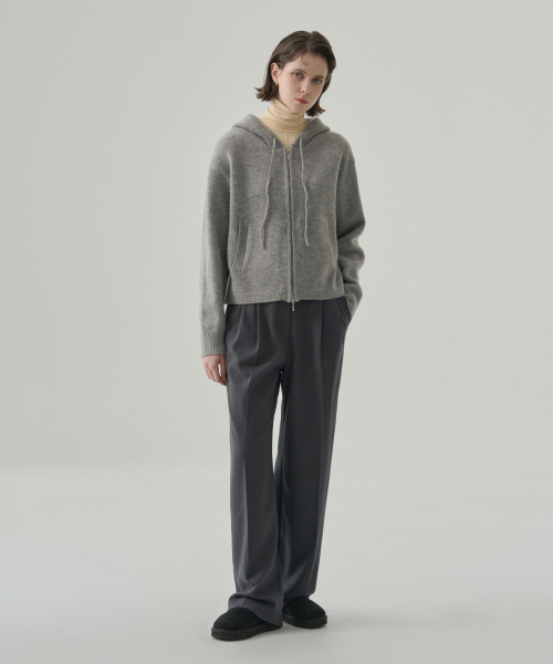 DRAWFIT WOMEN（ドローフィットウーマン）の「トスティ 起毛 ツーピンタック ワイドスラックス [L.BEIGE]（スラックス・レディース・その他・S/M/L）」の8枚目の写真