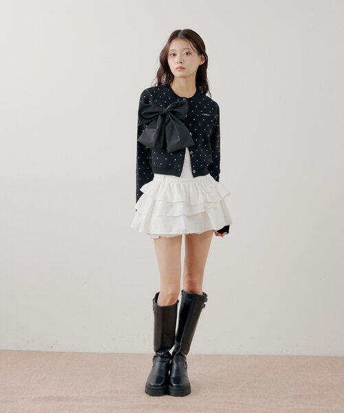 Chico（チコ）の「レイヤードフリルティアードスカート（スカート・レディース・ホワイト/ブルー系その他2/ベージュ・FREE）」の5枚目の写真