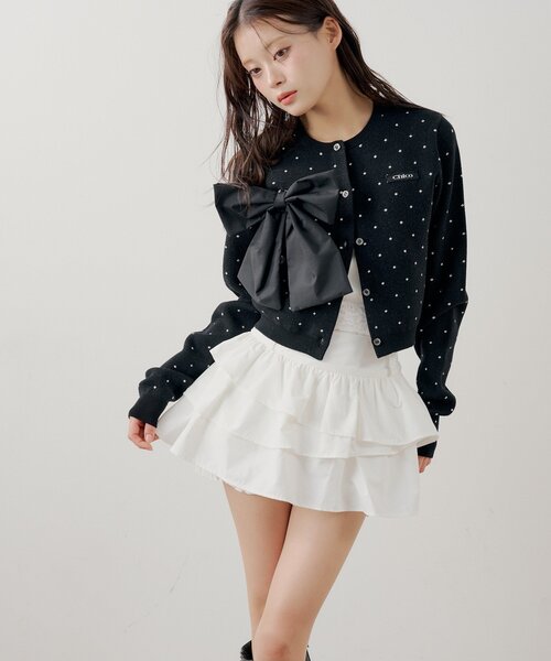 Chico（チコ）の「レイヤードフリルティアードスカート（スカート・レディース・ホワイト/ブルー系その他2/ベージュ・FREE）」の7枚目の写真