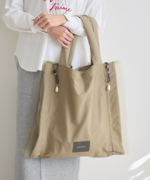 KATHARINE ROSS（キャサリンロス）の「【KATHARINE ROSS】【HELOYSE】キャンディーチュールトート（トートバッグ・レディース・ベージュ/ブラック・MEDIUM）」の14枚目の写真