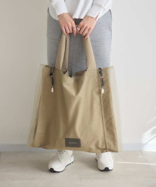 KATHARINE ROSS（キャサリンロス）の「【KATHARINE ROSS】【HELOYSE】キャンディーチュールトート（トートバッグ・レディース・ベージュ/ブラック・MEDIUM）」の15枚目の写真