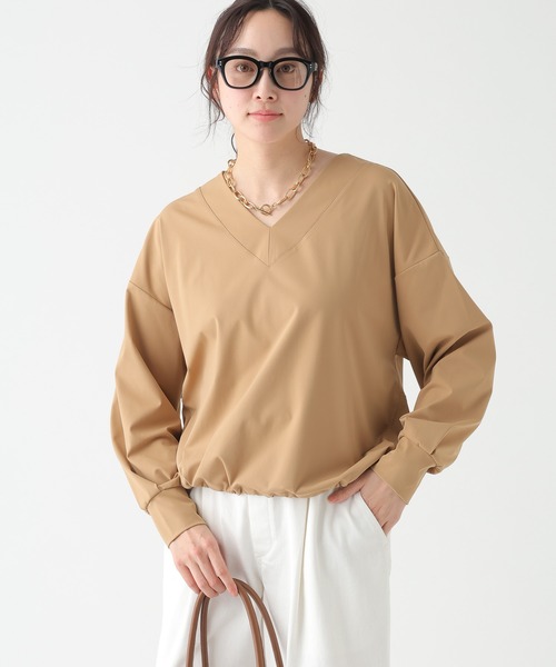 Elura(エルーラ)の「ハイテンションプルオーバー/650196(Tシャツ/カットソー・レディース・ブラック/カーキ/ベージュ・FREE)」の6枚目の写真