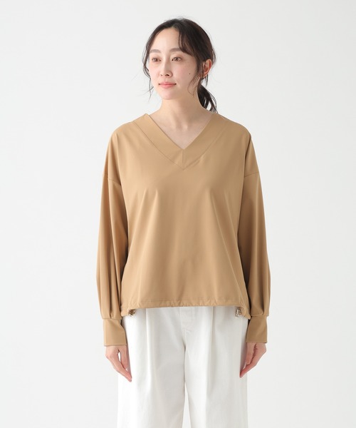 Elura(エルーラ)の「ハイテンションプルオーバー/650196(Tシャツ/カットソー・レディース・ブラック/カーキ/ベージュ・FREE)」の13枚目の写真