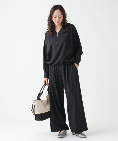 Elura(エルーラ)の「ハイテンションプルオーバー/650196(Tシャツ/カットソー・レディース・ブラック/カーキ/ベージュ・FREE)」の4枚目の写真