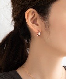 【金属アレルギー対応】キャッチレスのぷっくりドロップフープフィットピアス