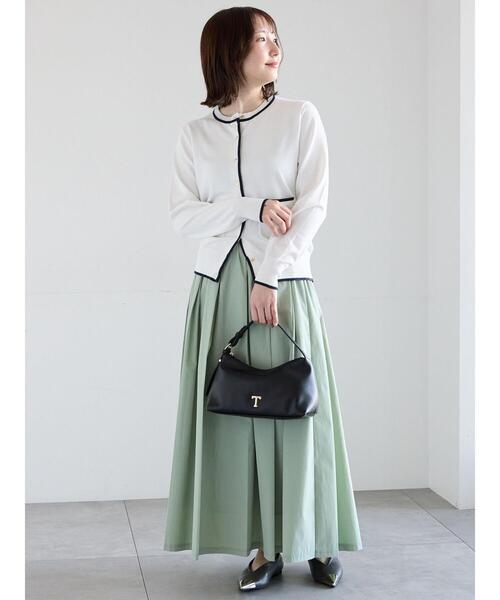 Te chichi（テチチ）の「ダブルタックフレアスカート（スカート・レディース・ライトベージュ/ネイビー/グリーン・S/M）」の21枚目の写真