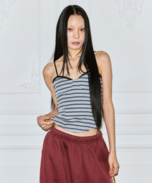 LACE STRIPE CORSET [GREY]