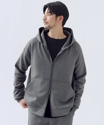 SPU（スプ）の「【セットアップ対応】防シワ・抗ピリング・ウォッシャブル  ハイポンチダブルZIPパーカー（パーカー）」