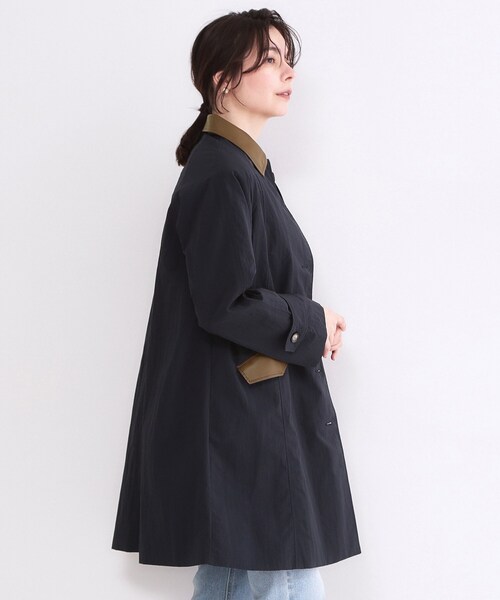 OPAQUE.CLIP（オペークドットクリップ）の「撥水ステンカラーコート【洗える】（ステンカラーコート・レディース・ベージュ/ネイビー・40/38）」の7枚目の写真