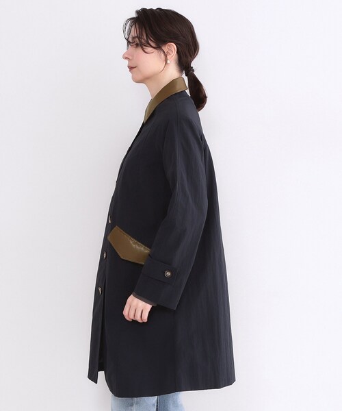 OPAQUE.CLIP（オペークドットクリップ）の「撥水ステンカラーコート【洗える】（ステンカラーコート・レディース・ベージュ/ネイビー・40/38）」の12枚目の写真