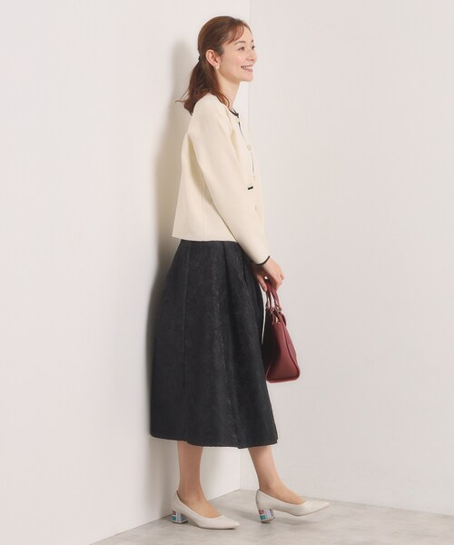 ITS'DEMO（イッツデモ）の「【手洗い可】ジャカードタックスカート（スカート・レディース・ブラック/ベージュ/ライトグレー・00）」の10枚目の写真