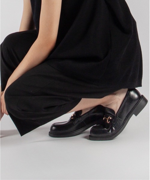 ALL BLACK(オールブラック)の「【本革/2.5cmヒール】ビットローファー(ローファー・レディース・ブラック・37/38/39)」の5枚目の写真