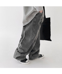 レコードカットデニムパンツ