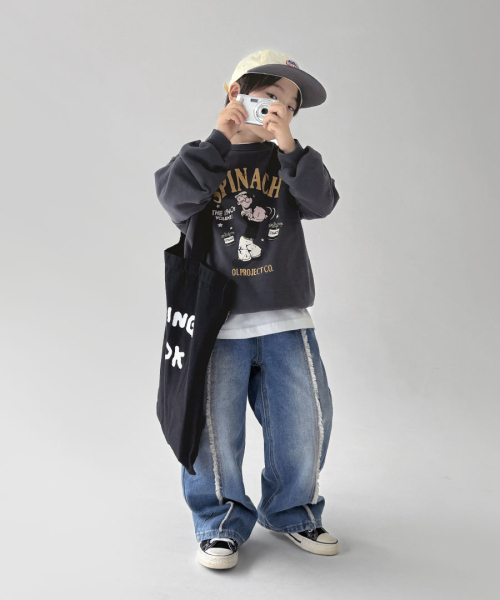 BERRYCLOSET（ベリークローゼット）の「レコードカットデニムパンツ（デニムパンツ・レディース・ブラック/ブルー・7号/09号/11号/13号/15号/17号/19号）」の5枚目の写真